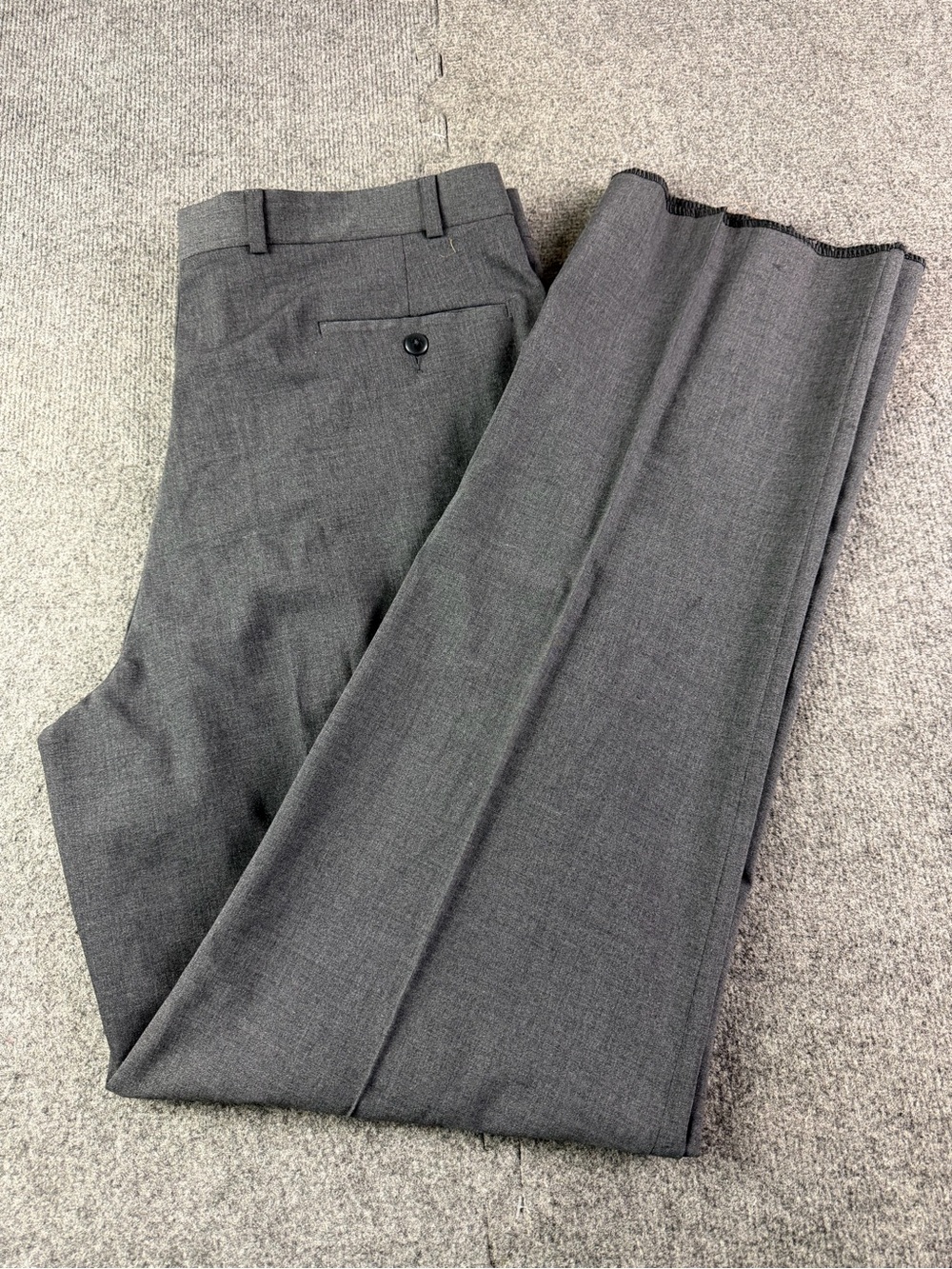 Merit Limited Edition Mens Wool Blend Pleated Dress Pants Size 38 Gray